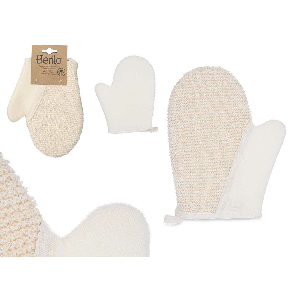 Exfoliating Mitt Berilo White Beige (12 Units)
